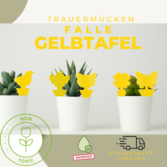 Gelbsticker Gelbtafel Falle Insektenfalle Trauermücken Falle Mücken Fliegen Kleber 20x